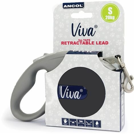 Ancol Viva Extend Lead Black - sml - 86736