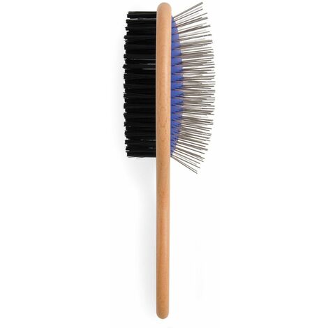Ancol Wooden Handle Double Sided Brush - sml - 39166