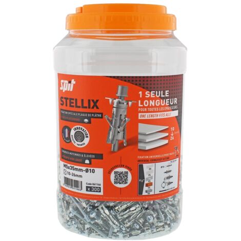Ancoraggio a vite in metallo Stellix - Ancoraggio a vite - 5 x 35 / 15 M7 + Viti Secchio da 300 - SPIT - 060142