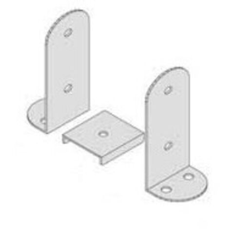 Ancoraggio palo a pavimento ad "L" inox 7x7 cm