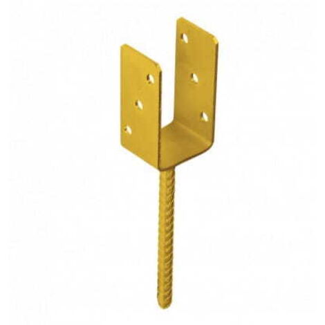 Ancoraggio per base palo 71x120x60mm oro