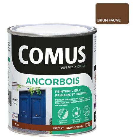 ANCORBOIS bleu azur ral 8007 1L - Peinture de protection et de décoration microporeuse 2 en 1 bois