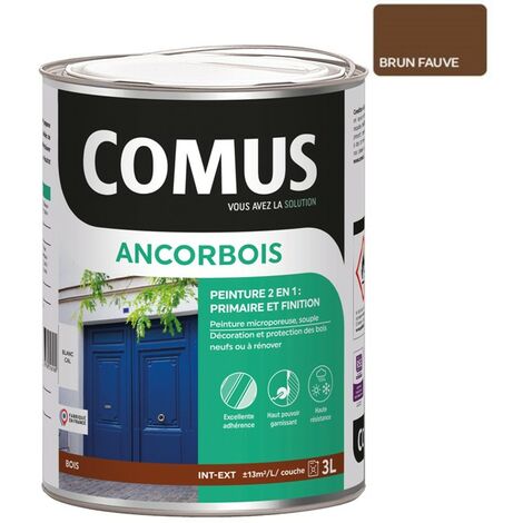 ANCORBOIS bleu azur ral 8007 3L - Peinture de protection et de décoration microporeuse 2 en 1 bois