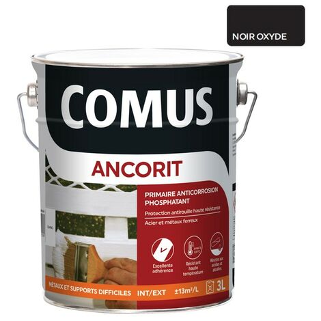 ANCORIT NOIR 3L - Primaire antirouille phosphatant pour supports ferreux - COMUS