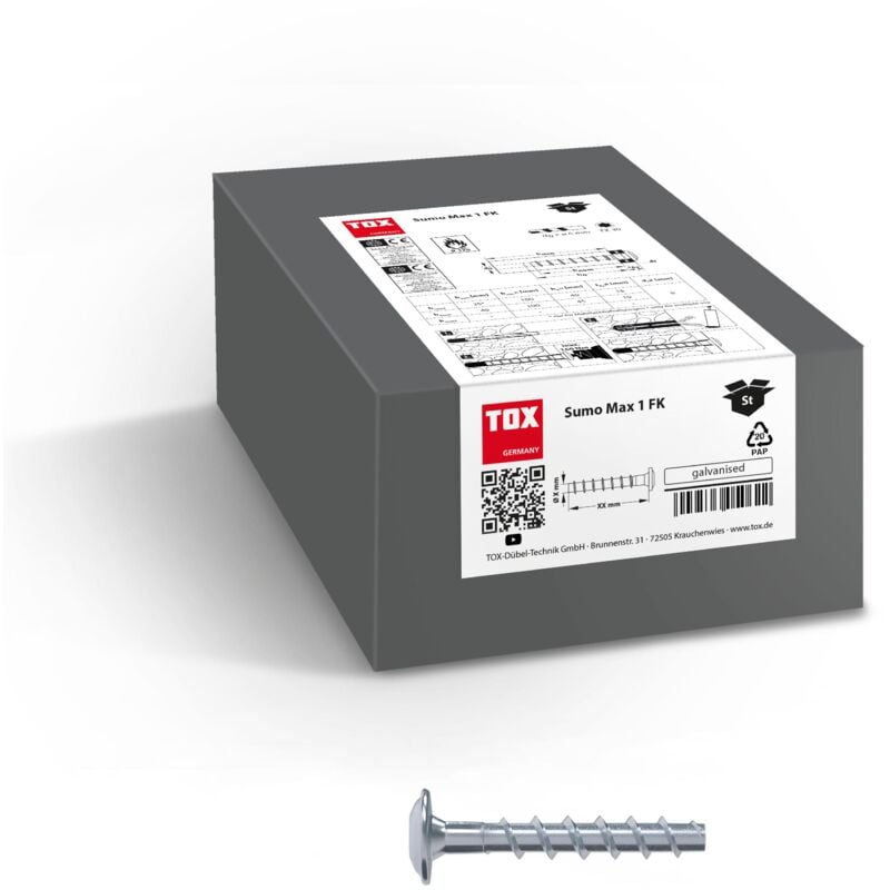 Ancrage à vis Sumo Max 1 6x50 fk (100 pcs.)