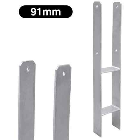 Ancrage H Support de poteau Pergola Ancrage de poteau Support de clôture Pied de poteau-91mm-4 pièces