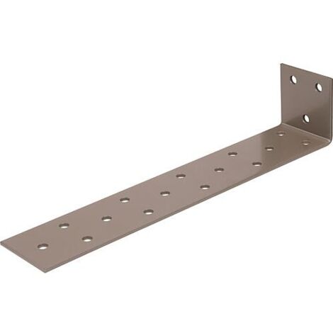 Ancrage pour béton en acier plat DURAVIS® 205 x 40 x 40 mm, matériau : Acier, galvanisé sendzimir, surface : beige nacré RAL