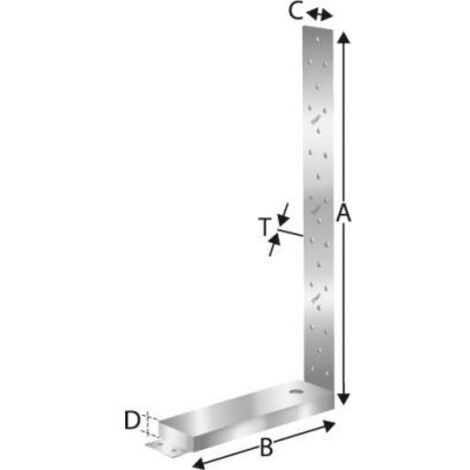 Ancrage pour montant d'ossature HD400M16G-B SST (Par 10)
