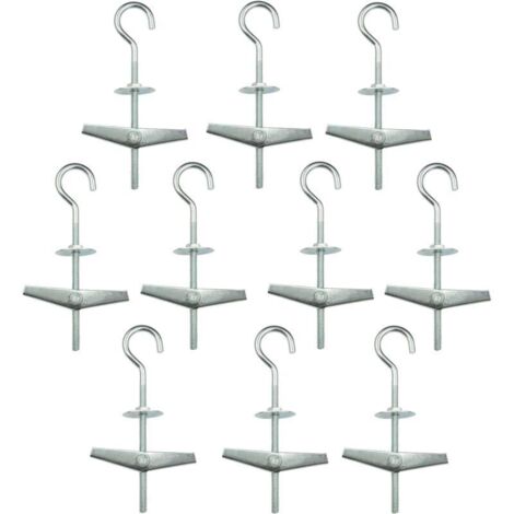 Ancrages à ressort pour faux plafond – Lot de 10, 94 cm, acier galvanisé Cr3+, fixation plaque de plâtre et cloison sèche