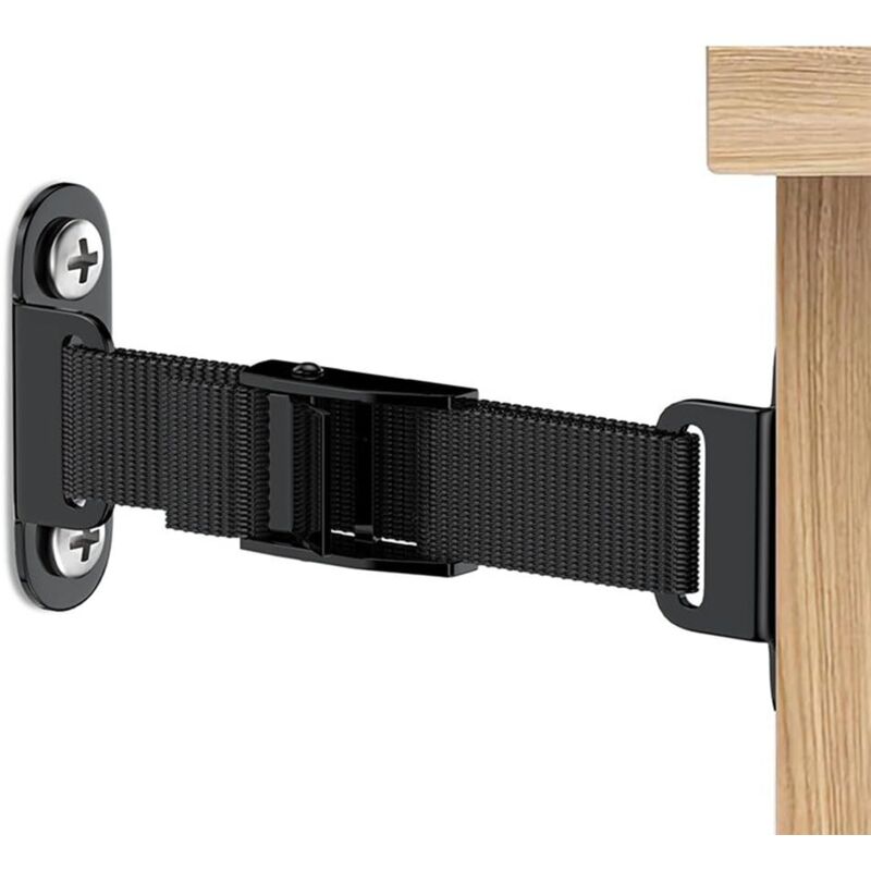 Ancrages anti-basculement pour meubles, kit de protection anti-basculement pour bibliothèques, commodes, armoires et au mur 2 pcs