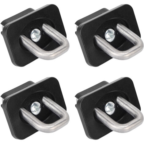 Ancrages d'arrimage de lit de camion, 4 pièces, roulement de 1000 LBS, remplacement en acier inoxydable pour Chevy Silverado 2007 – 2021, noir