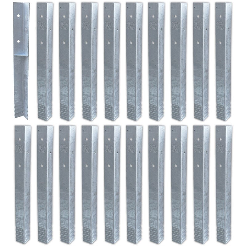 Ancrage au sol ancrage poteau SolidLock - set de ancrages pour aire de jeux & portique balançoire, ancrages en profilé pour cabane enfant & palissade