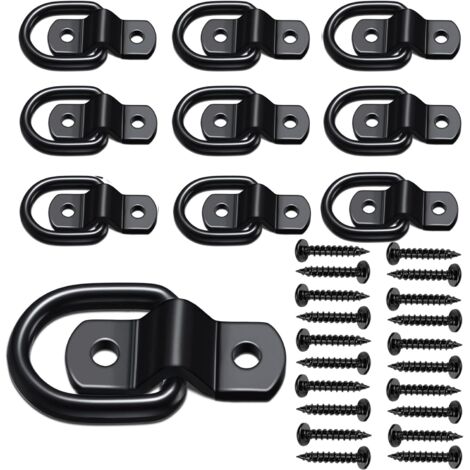 Ancre D - ring 1 / 4 "Heavy Duty remorque ancre boulon anneau 1200 LBS capacité remorque Carte Tour ancre support crochet kit pour SUV, RV, camping - car, Van voiture bateau moto montage de surface, N