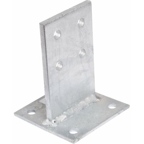 Ancre de poteau en T à visser – Acier galvanisé – Dimensions 100x130x100mm – Fixation sécurisée pour poteaux en T – Alberts