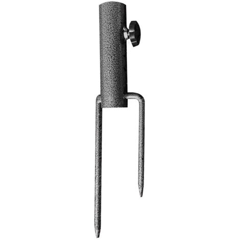 Ancre pour parasol - Fixation réglable pour poteaux de 22 à 32mm - en fer - pour jardin, patio et plage