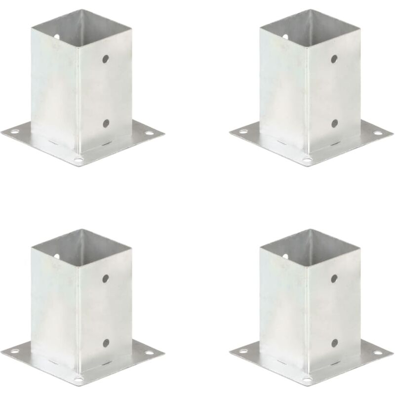 Ancres de poteau 4 pcs Métal galvanisé 91 mm Vidaxl