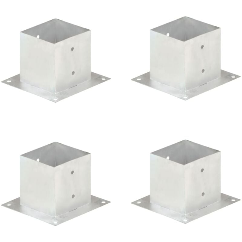 Vidaxl - Ancres de poteau 4 pcs Métal galvanisé 141 mm