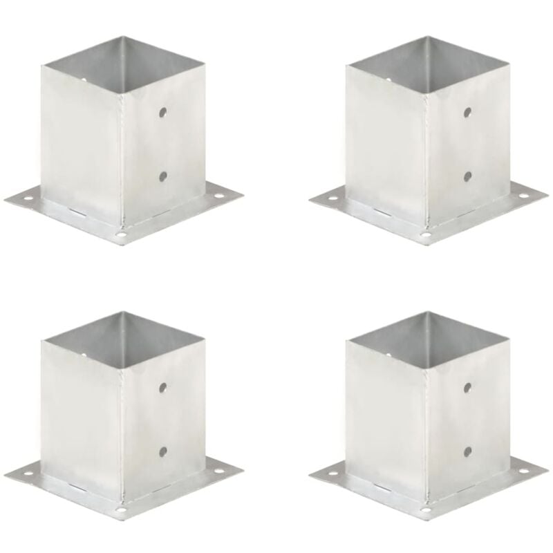 Vidaxl - Ancres de poteau 4 pcs Métal galvanisé 121 mm