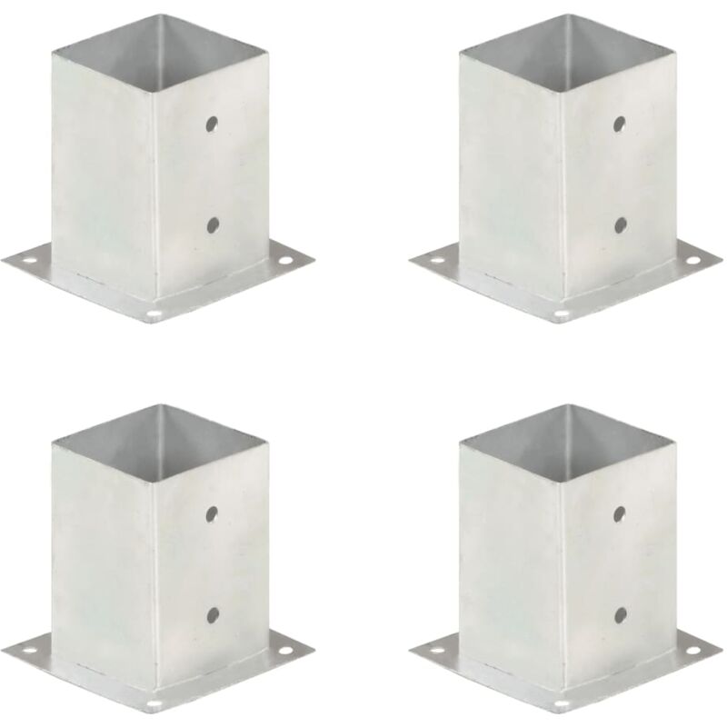 Ancres de poteau 4 pcs Métal galvanisé 101 mm vidaXL