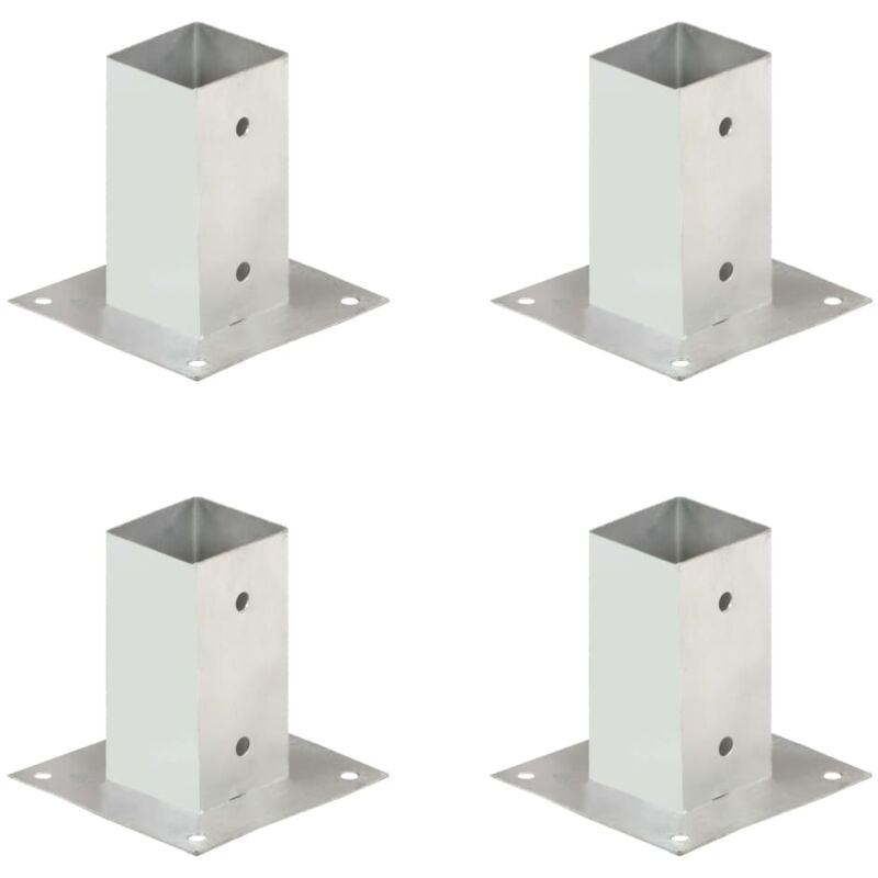 Vidaxl - Ancres de poteau 4 pcs Métal galvanisé 71 mm