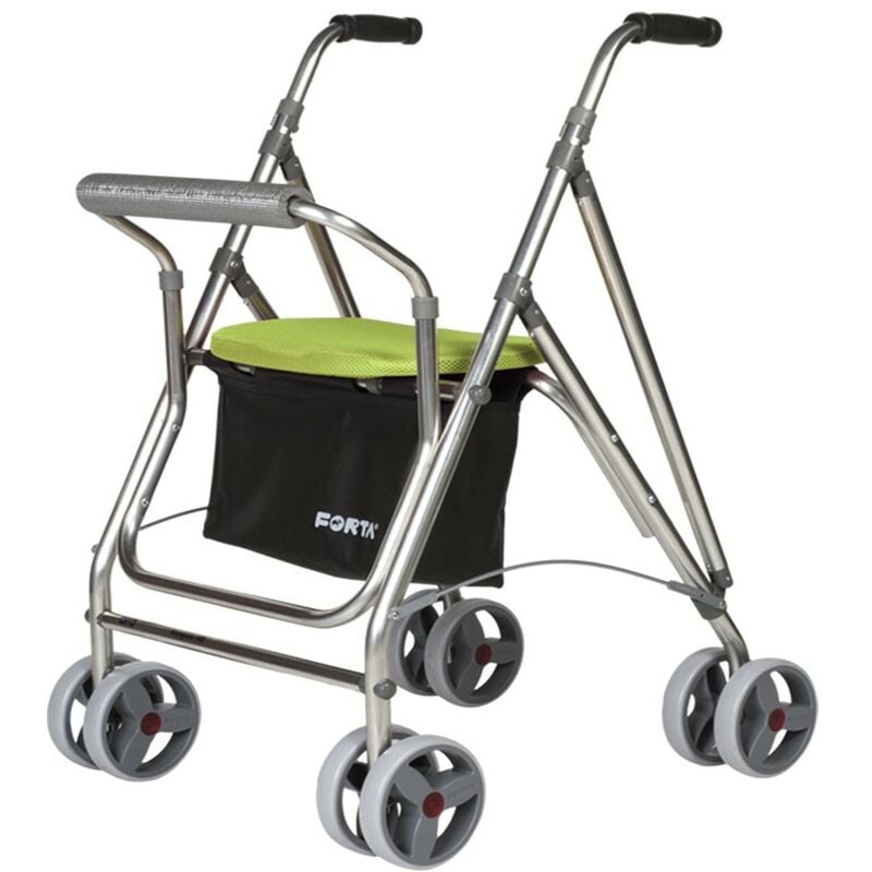 

Andador con asiento | Aluminio | 4 ruedas | Pistacho | Kanguro HD | FORTA