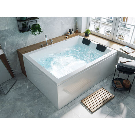 Zeus rechts Whirlpool Set mit der Befüllung über den Überlauf