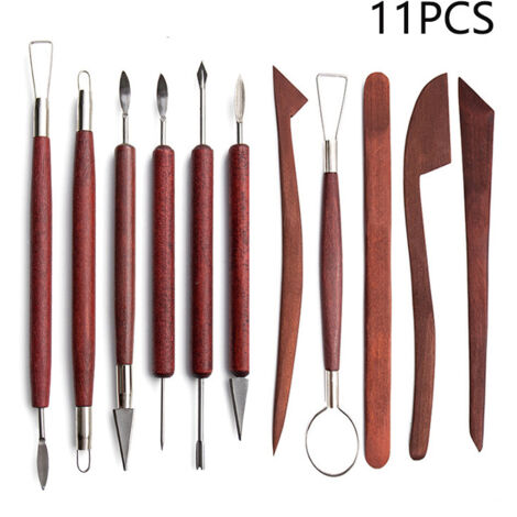 Andere Spezialwerkzeuge, Ton-Modellierset, 11-teiliges tragbares Polymer-Ton-Schnitzmesser-Set für DIY-Bastelprojekte