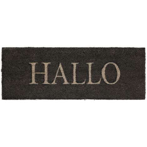 Andiamo Fußmatte Hallo Kokos grau, 26 x 75 cm Matten Fußmatten Schmutzmatte