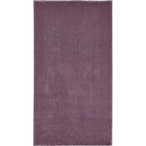 andiamo Tappeto Arezzo lavabile, per soggiorno, sala da pranzo, facile da pulire, elegante, confortevole, tappeto in pelliccia, tinta unita, 80 x 200 cm, lavanda