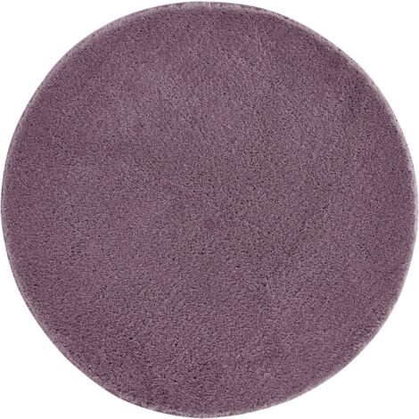 andiamo Tappeto Arezzo per soggiorno, sala da pranzo, facile da pulire, elegante e confortevole, tinta unita, 67 cm, rotondo, lavanda
