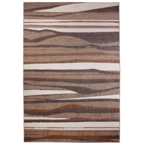 Andiamo Teppich Chelles braun-gestreift, 60 x 110 cm Teppiche Teppichboden