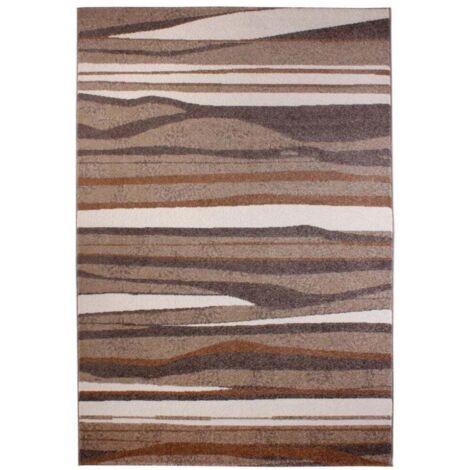 Andiamo Teppich Chelles braun-gestreift, 80 x 150 cm Teppiche Teppichboden