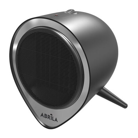 andino termoventilatore in ceramica 1500w nero/argento 2potenze, protezione contro il surriscaldamento, antiribaltamento 21x18x18cm