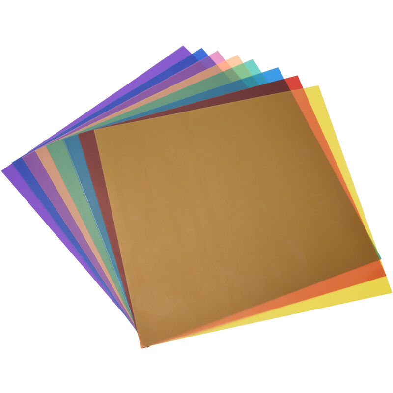 

Andoer 8 colores / set Filtro de iluminacion de gel transparente 30 * 30 cm / 12 * 12 pulgadas Superposiciones de colores Geles de correccion