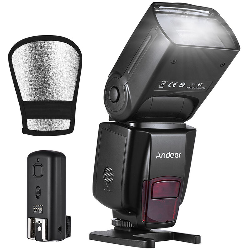 

AD560 IV Pro 2.4G Wireless Universal On-Camera Slave Speedlite Flash Light GN50 con Flash Trigger Reflector Difusor Filtros de color para camaras