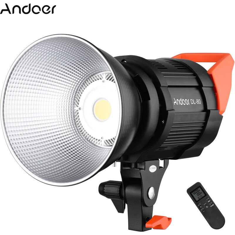 

DL-80 80W Video Focus Light 5600K Daylight Regulable COB LED Video Light CRI 95+ Montaje Bowens con control remoto para estudio de grabacion de video