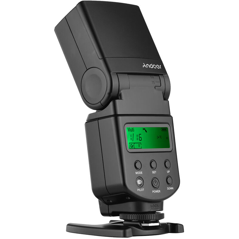 

Flash universal Speedlite GN40 Luz de relleno LED ajustable Flash en la camara con soporte de repuesto para camaras Canon Nikon Olympus Pentax DSLR,