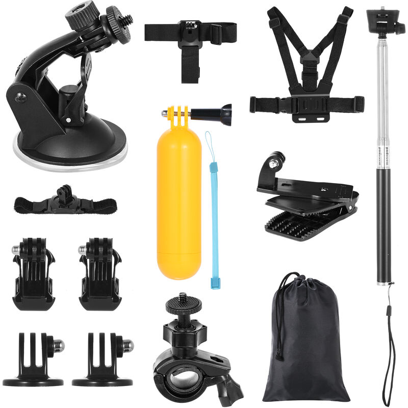 

Andoer - Kit de accesorios para camara de accion 14 en 1, juego de accesorios para camara deportiva, reemplazo para GoPro Hero 10 9 8 Max 7 6 5