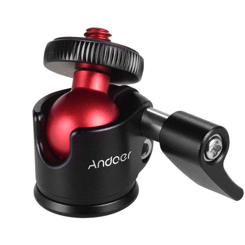 

Andoer Mini tripode con rotula giratoria de 360 ​​grados para camara DSLR, Negro