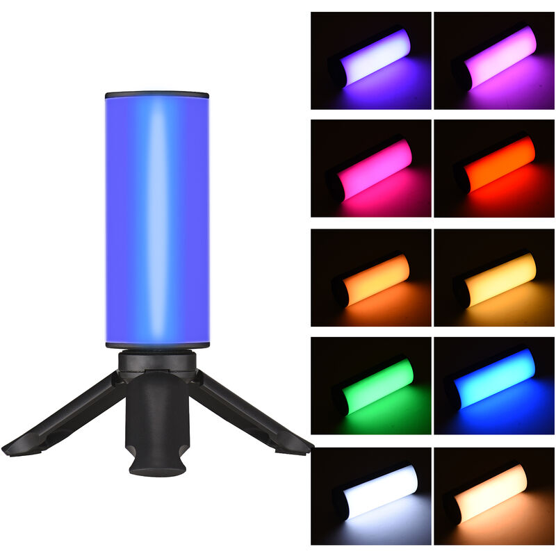 

Andoer W100RGB Mini LED Video Light Recargable RGB Luz de relleno 2500K-9000K Regulable 20 efectos de iluminacion CRI95 + Pantalla LCD Parte trasera