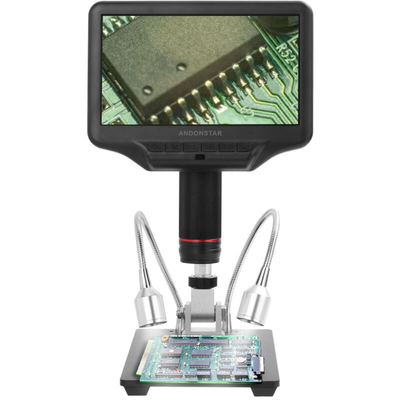 Lifcausal - Andonstar AD407 Microscope numérique 3D à écran 7 pouces 270X 1080P Interface multimédia haute définition Microscopes à longue distance