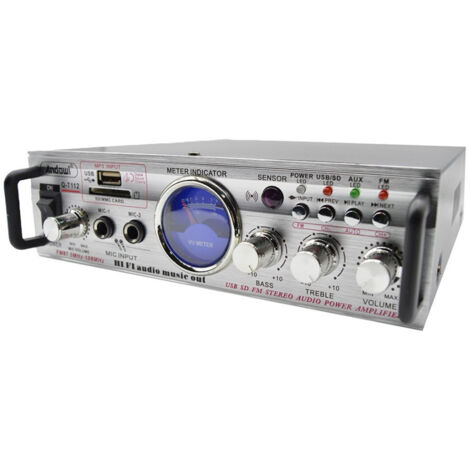 Andowl - Amplificatore Stereo Bluetooth Usb Funzione Mini Super Bass Telecomando Q-t112 -