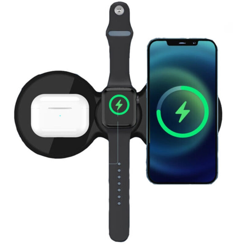 Andowl - Caricatore Wireless 3in1 Q-wx700 Stazione Di Ricarica Rapida 20w Per Smartphone Smartwatch -