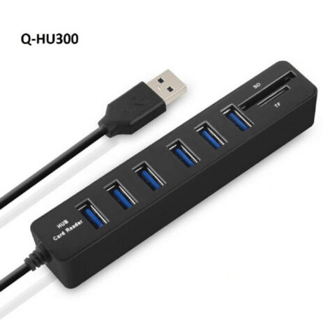 Andowl - Hub Usb 3.0 A 8 Porte Con Slot Per Schede Sd Tf Computer Laptop Hi-speed Q-hu300 -