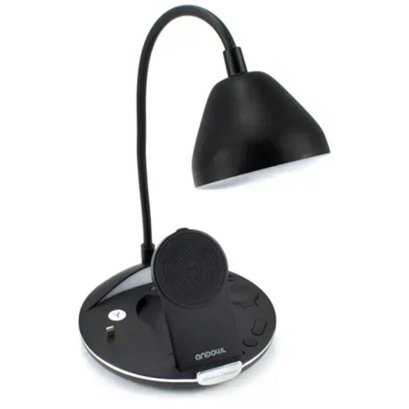 Andowl - Lampada Pieghevole Da Scrivania Luce A Led 5 In 1 Con Base Ricarica Wireless Q-cd506 -