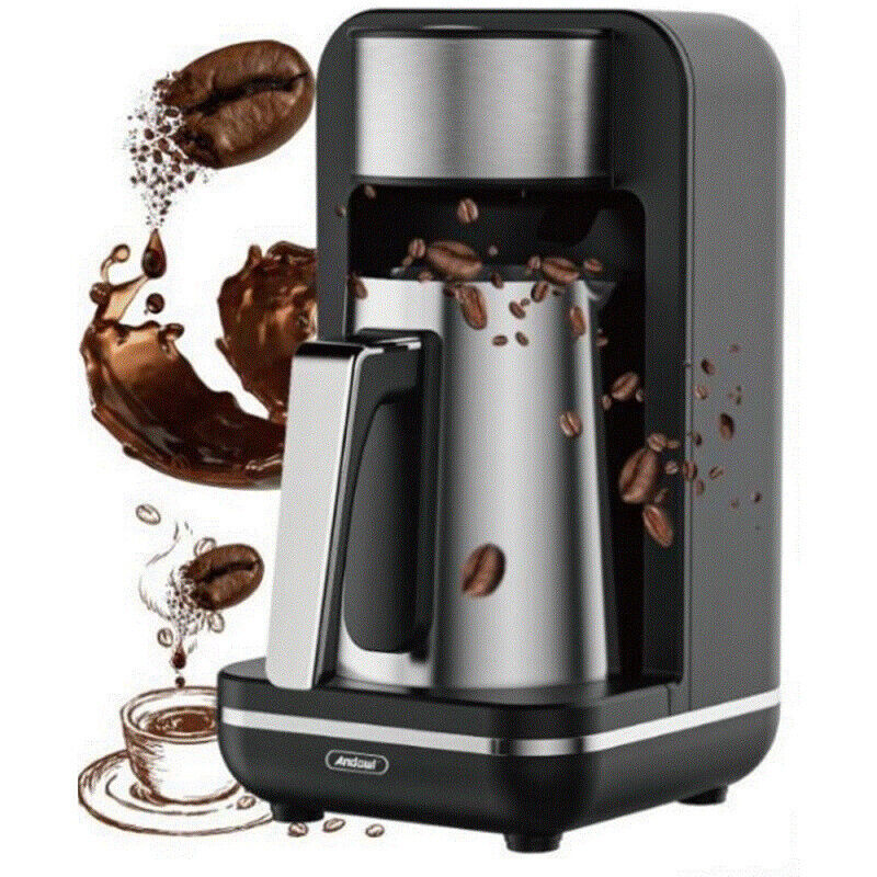 Andowl - Macchina Da Caffè Caffettiera Elettrica 120v Capacità 4 Tazze Per Caffè Turco Greco Q-cf89 -