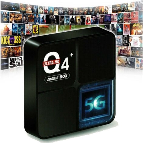 Andowl - Smart Tv Box 4 Gb Ram + 64 Gb Q4 Mini Mini Pc Android 10 Ultra 6k Telecomando -
