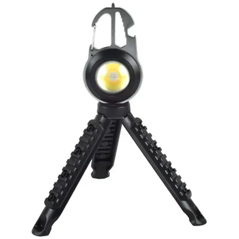 Andowl - Torcia Portachiavi Ricaricabile Cob Multiuso Con Treppiede Campeggio Escursionismo Q-cob07 -