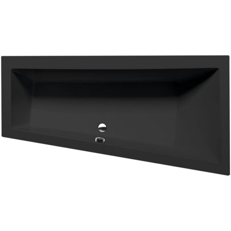 ANDRA R Asymmetric Bath 180x90x45cm, Black Matt