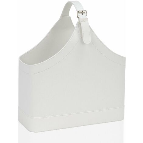 ANDREA HOUSE AX62329 Revistero Efecto Piel Blanca